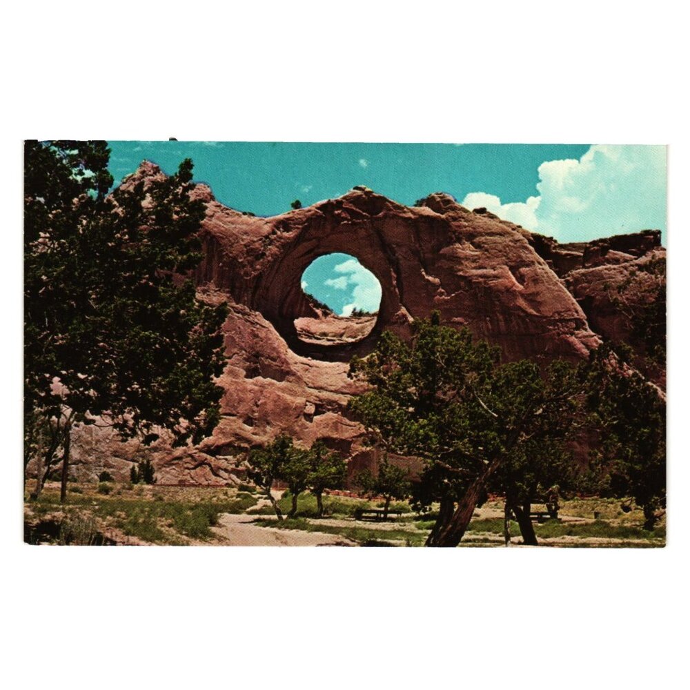 Window Rock Arizona Navajo Tribal Headquarters Bob Bradshaw Postcard Sedona AZ
